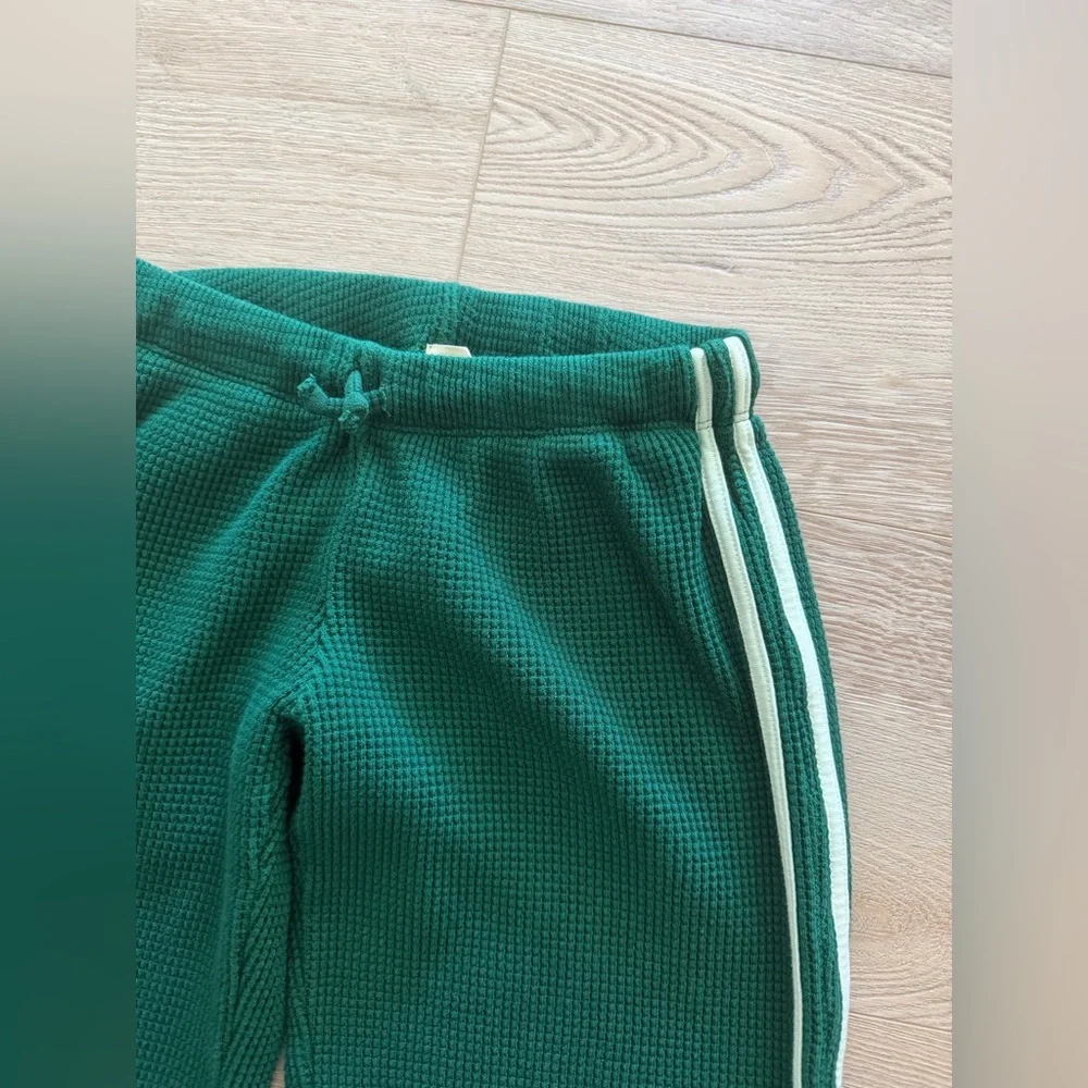 Donni Thermal Green Cropped Stripe Pants XXS - Picture 3 of 11